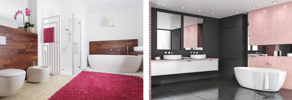 “modern-gestaltete-Badezimmer-mit-der-Trendfarbe-Rosa”